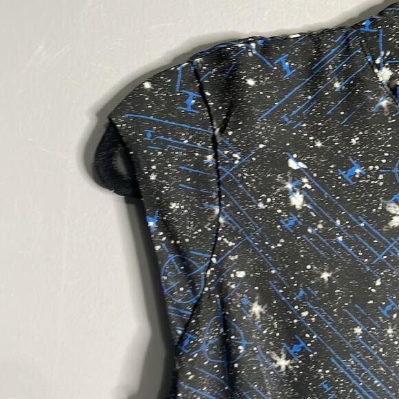 Star Wars Black and Blue Subtle Fit and Flare High Neck Dress Size Small - Picture 4 of 10